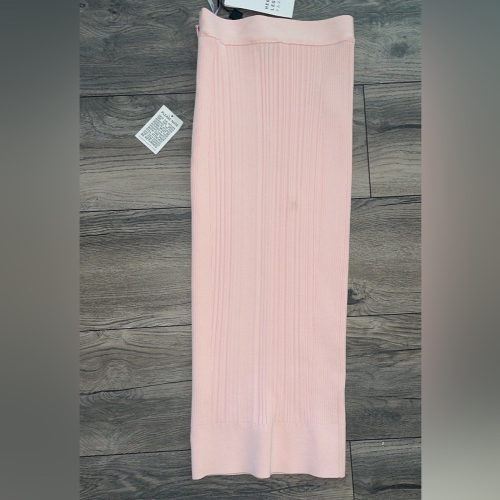 Hervé Léger Bandage Variegated Rib Skirt size XXS Midi Stretch Knit NWT - Picture 4 of 9